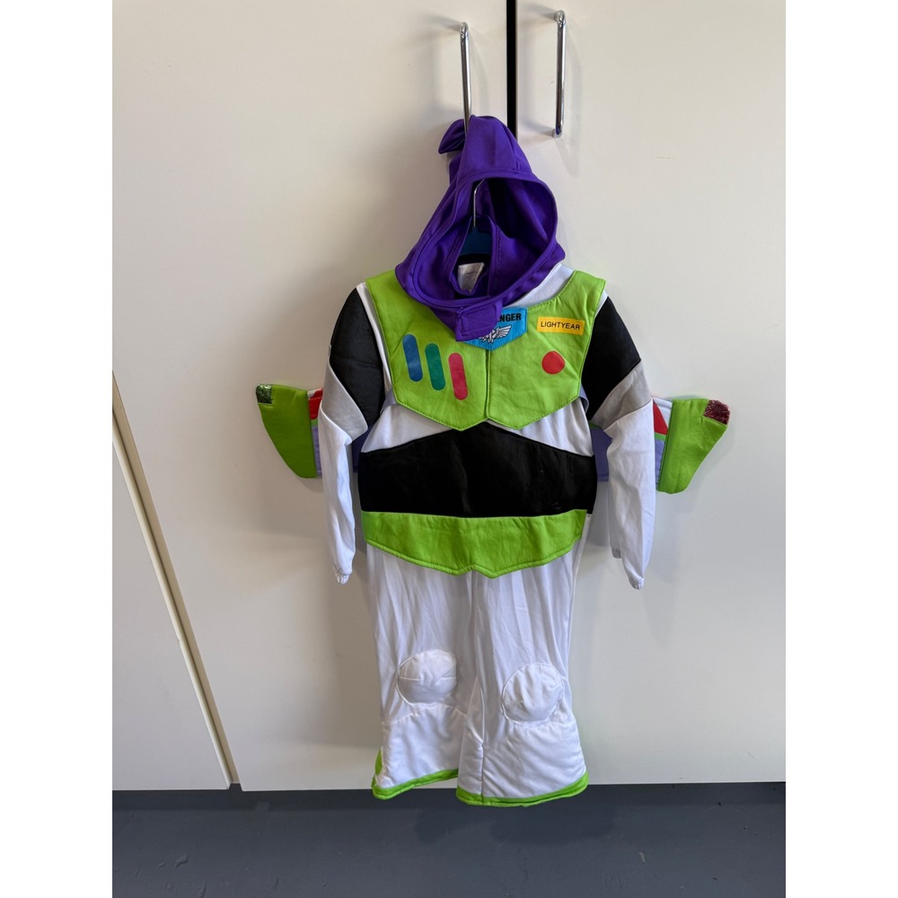 Disney Buzz Lightyear Space Ranger Costume Kids Size 3 Toy Story Jumpsuit Wings